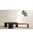 MESA DE CENTRO ISLAY de madera en negro profundo