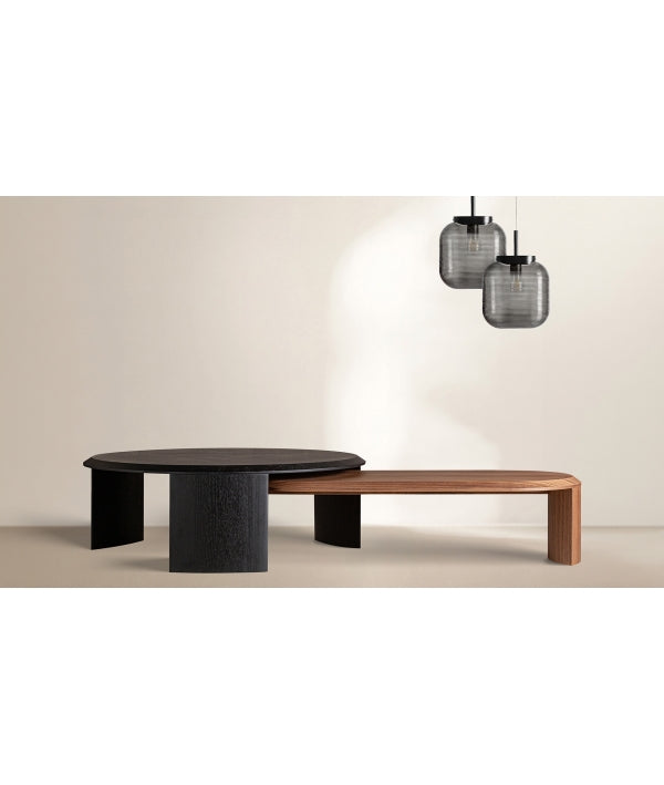 MESA DE CENTRO ISLAY de madera en negro profundo