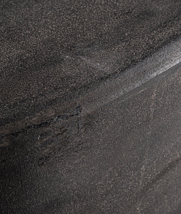 Mesa de centro OLSBERG madera negro con acabado rústico