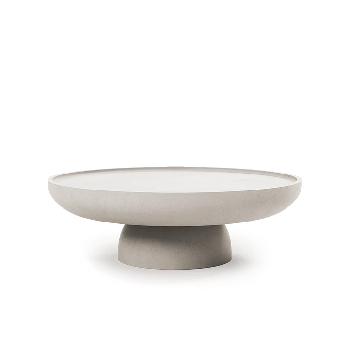 Mesa de centro Rin en microcemento en ambiente decorado