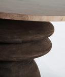 MESA DE CENTRO DE FORMA ORGÁNICA MADERA CON TAPA DE MÁRMOL VRADS