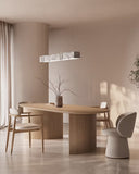 Mesa de comedor Brisa en roble en ambiente decorado