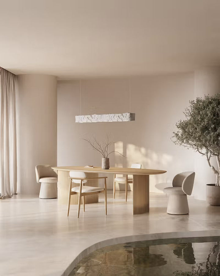 Mesa de comedor Brisa en roble en ambiente decorado (3)
