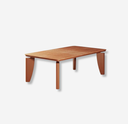 mesa de comedor rectangular de madera maciza moderna