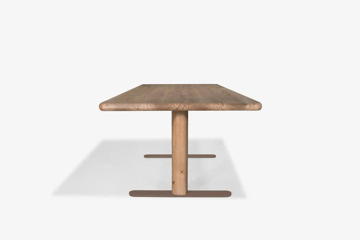 mesa de roble claro rectangular fuschini