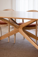 mesa de comedor rectangular de roble