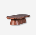 mesa de centro de cafe de nogal diseño mid century modern