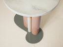 mesa auxiliar de hierro y marmol dovain studio