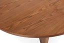 mesa de madera de nogal redonda para comedor moderno