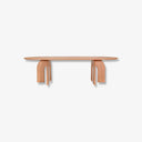 mesa de comedor moderna ovalada escultorica