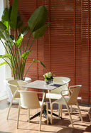 Mesa de comedor exterior roble taupe