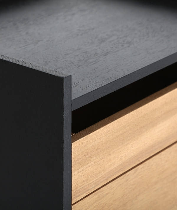 BRUSSA contemporary style bedside table in light brown