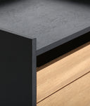 MESITA DE NOCHE BRUSSA de estilo contemporáneo en marrón claro