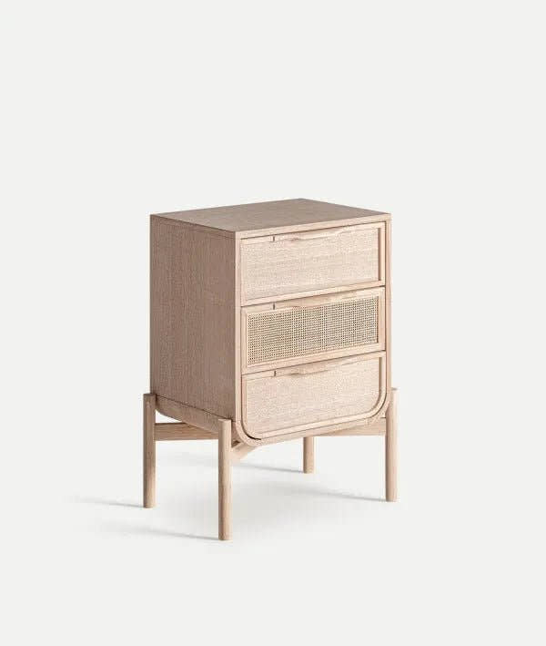 MESITA DE NOCHE WEURTZ marrón claro en madera de fresno - Mesitas de noche - El Workshop - madera de fresno