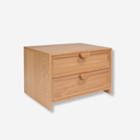 mesita de noche de madera de roble macizo para dormitorio