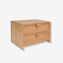mesita de noche de madera de roble macizo para dormitorio