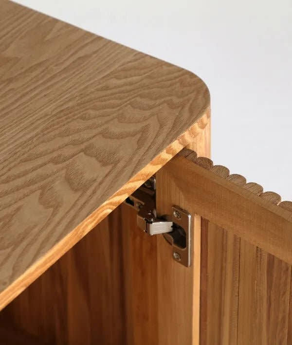 Mueble de tv SKAGEN marrón claro en madera de paulownia de estilo nórdico - Muebles de tv - El Workshop - madera de paulownia