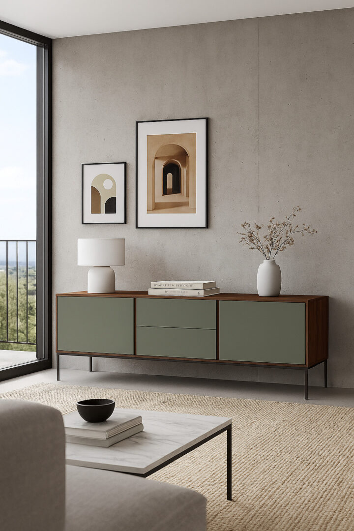 Customizable wooden TV stand - Alicia 