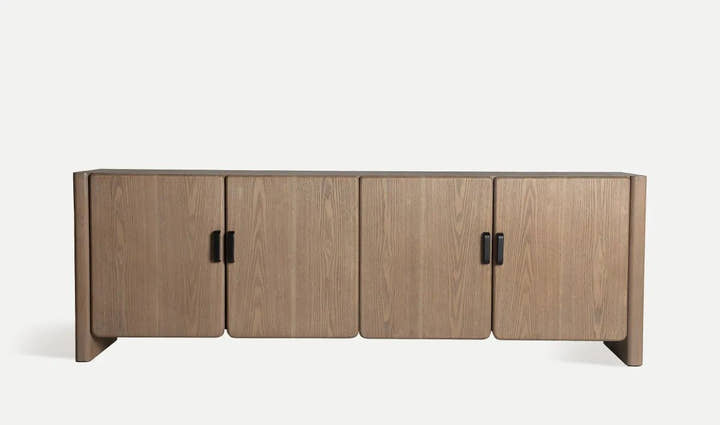 MUEBLE DE TV BUSK elegancia contemporánea con funcionalidad inteligente en marrón - Muebles de tv - El Workshop - madera de fresno