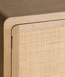 Mueble de tv DOAZIT marrón claro madera de abeto, alargado con puertas con detalles de rejilla