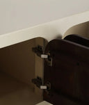 Glaris TV Stand in White and Brown Acacia Wood