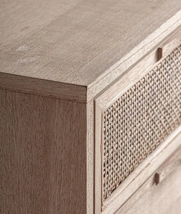 MUEBLE DE TV WEURTZ marrón claro en madera de fresno elegancia natural