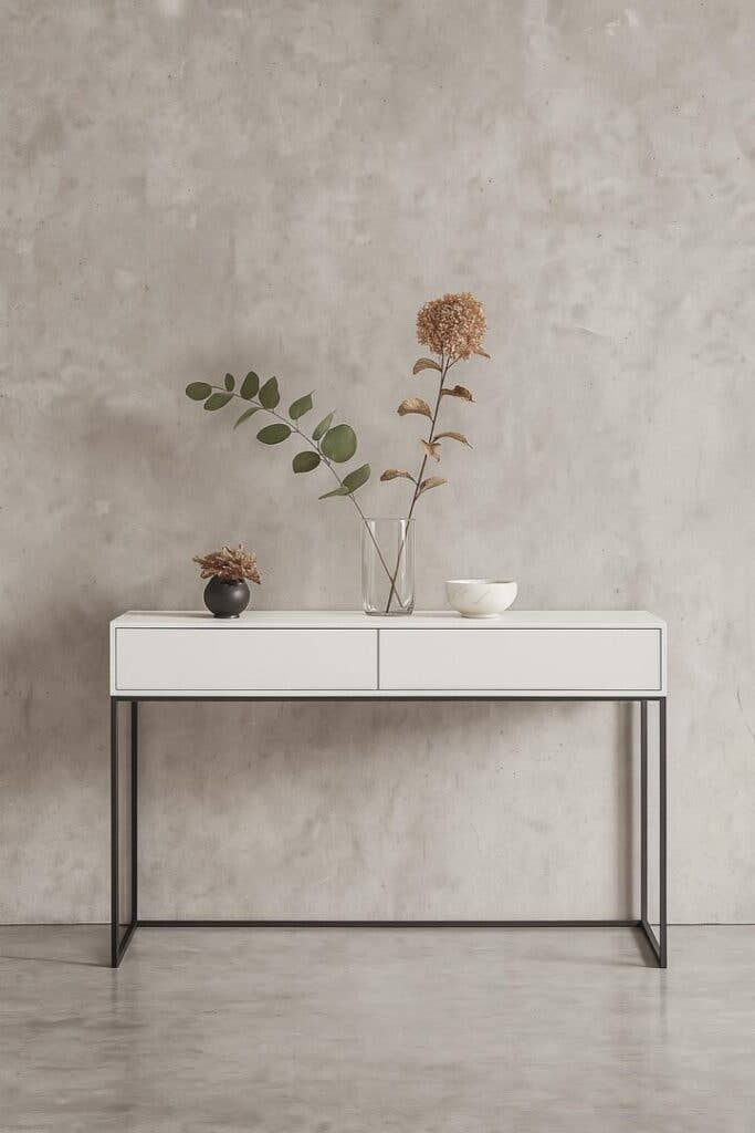 Mesa consola de madera lacada a medida - Lanzarote