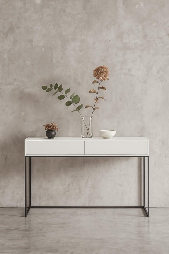 Custom-made lacquered wooden console table - Lanzarote 