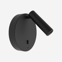 Lámpara Nao de Pared circular USB en negro mate