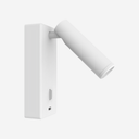 Lámpara Nao de Pared rectangular USB en blanco mate