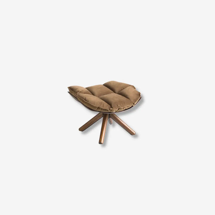 Brown velvet ottoman