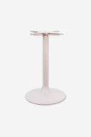 Pie de mesa redondo hierro blanco Ø45 sobre fondo gris de estudio