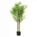 Planta Artificial Bambú 120cm + Cesto 27cm + Musgo