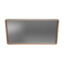 Rectangular walnut wall mirror