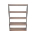 Walnut and glass shelving