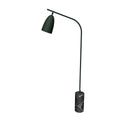 Black marble and black steel floor lamp