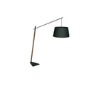 Stehlampe aus Eichenholz und schwarzem Stahl