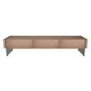 Mueble TV nogal y cristal templado