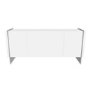 Dressoir van wit hout en gehard glas