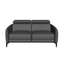 2-seater black leather sofa
