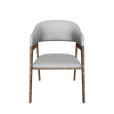 Silla tela gris y polipiel visón oscuro
