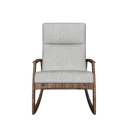 Sillón mecedora tela gris