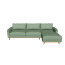 Sofá chaise longue piel verde