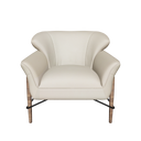 Sand leather armchair