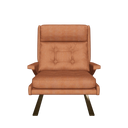 Light brown leather armchair