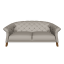 2-seater Chester sofa in grey leather
