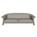 3-seater Chester sofa in grey leather