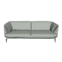 3-seater dark grey leather sofa