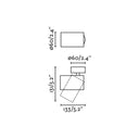 medidas de proyector orientable de aluminio ø6 x 15 cm