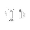 proyector orientable de aluminio, medidas